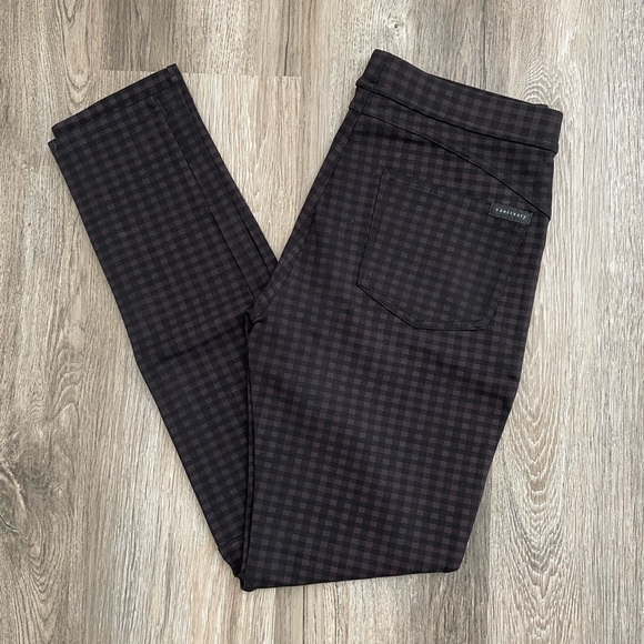 Sanctuary Pants - Sanctuary Plaid Leggings Purple Black Women’s Small Stretch Pants